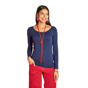 Camiseta de punto de manga larga para mujer Antoine et Lili Lilas image-0