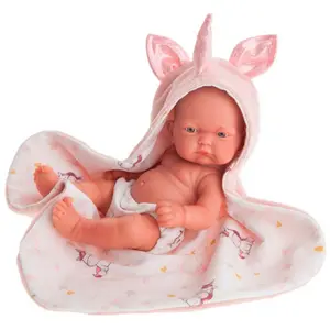Soft-bodied doll with unicorn blanket Antonio Juan Pitu image-0