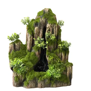234-434963-dekoration-av-akvarium-aqua-della-cascade-avec-pompe-moss-rock-gron-brun-25-5x18x31-cm