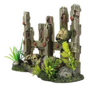 Aquariumdekoration Zaun mit Totenköpfen Aqua Della