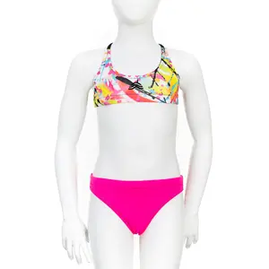 Costume da bagno 2 pezzi per bambina Aquarapid Bikpaintj image-0