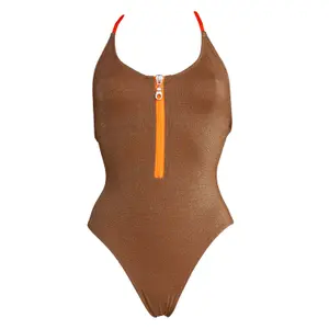 Maillot de bain 1 pièce coton femme Aqüe Apparel Cheeky image-0