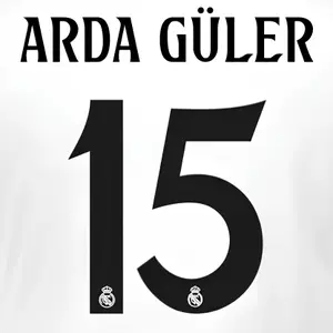 Flocage home Real Madrid Ligue des Champions ARDA GÜLER #15 2024/25 image-0
