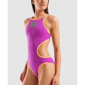Women's 1-piece swimsuit Arena Biglogo image-3