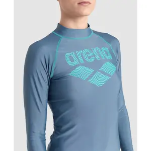 Long Sleeve Women's Swim T-shirt Arena Rash Graphic image-3