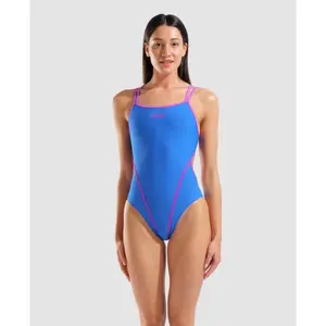 Einteiliger Badeanzug mit gekreuztem Rücken für Frauen Arena Solid image-0