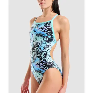 Women's 1-piece swimsuit Arena Earth View X-Criss Cross image-3