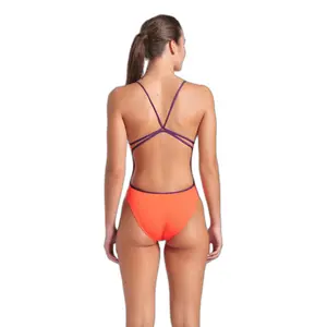 Dames zwempak uit 1 stuk Arena Lace Back Solid image-2