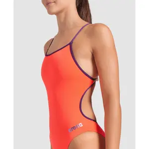 Dames zwempak uit 1 stuk Arena Lace Back Solid image-3