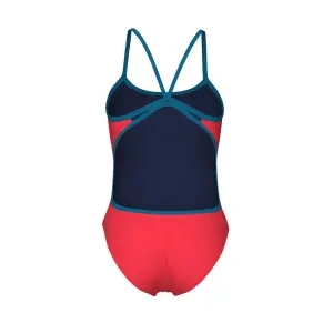 Einteiler Badeanzug mit Spitzenrücken für Frauen Arena Solide image-1