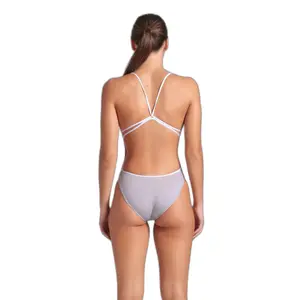 Dames zwempak uit 1 stuk Arena Lace Back Solid image-2