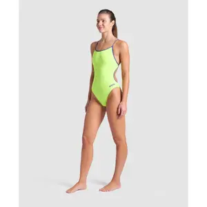 Maillot de bain 1 pièce dos dentelle uni femme Arena image-1