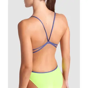 Maillot de bain 1 pièce dos dentelle uni femme Arena image-4