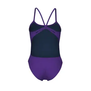 Eén stuk zwempak met kanten rug voor dames Arena Solide image-1