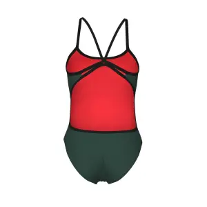 Bañador de una pieza con espalda de encaje para mujer Arena Solide image-1