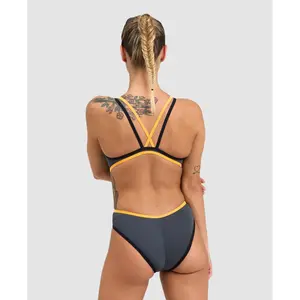 Women's 1-piece double cross swimsuit Arena image-2