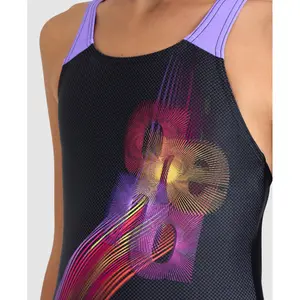 1-delig meisjes zwempak Arena Parrot V Back image-3