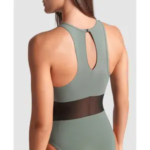 Maillot de bain 1 pièce avec panneaux en maille et fente d'aération femme Arena image-4