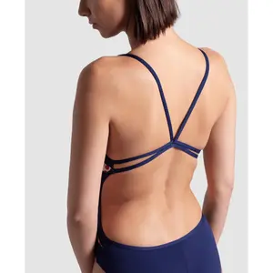 Dames zwempak uit 1 stuk Arena Multi Stripes Lace Back image-4