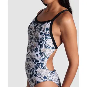 Women's 1-piece swimsuit Arena Earth Xcross Back image-3
