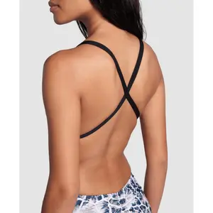 Women's 1-piece swimsuit Arena Earth Xcross Back image-4