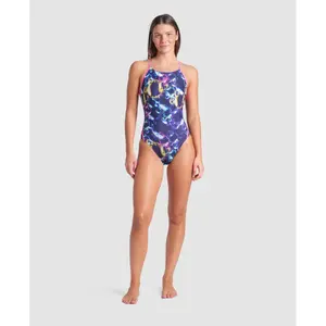 Women's 1-piece swimsuit Arena Soap Bubbles Web image-1