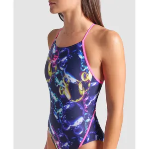 Women's 1-piece swimsuit Arena Soap Bubbles Web image-3
