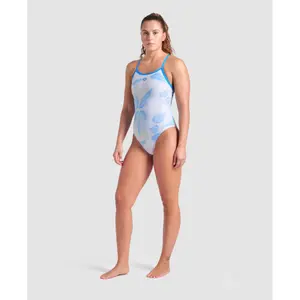 Maillot de bain 1 pièce femme Arena Frozen Leave Lightdrop Back image-1