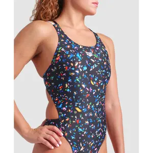Women's 1-piece swimsuit Arena Confetti Tec image-3