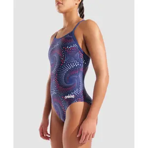 Fato de banho feminino de 1 peça Arena Fireflow Lightdrop Back image-2