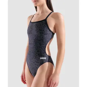 Women's 1-piece swimsuit Arena Snakeskin Challenge Back image-2