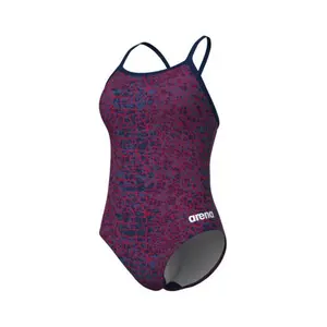 Women's 1-piece swimsuit Arena Snakeskin Lightdrop Back image-0