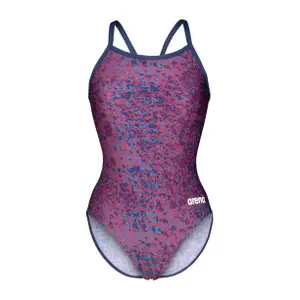 Women's 1-piece swimsuit Arena Snakeskin Lightdrop Back image-3