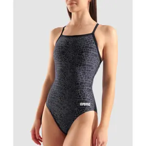 Women's 1-piece swimsuit Arena Snakeskin Lightdropback image-2