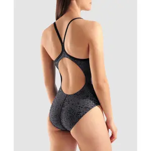 Women's 1-piece swimsuit Arena Snakeskin Lightdropback image-4