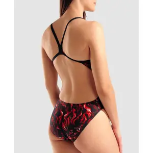 Dames zwempak uit 1 stuk Arena Graphic Challenge image-4