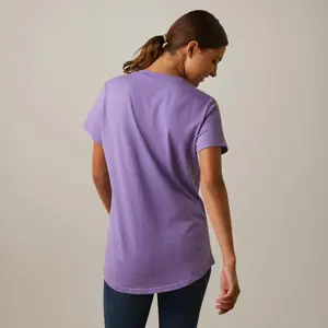 T-shirt en coton col V femme Ariat Rebar image-4
