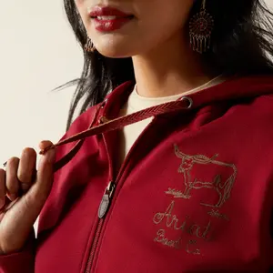 Damska bluza z kapturem full zip Ariat Stitched image-2