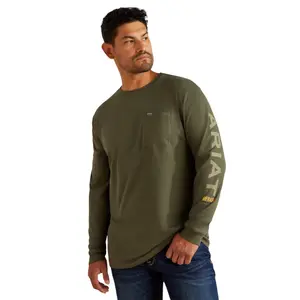 Long sleeve pocket T-shirt Ariat Rebar Cotton Strong Standard image-0