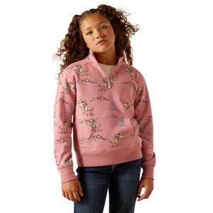 Girls' 1/4 zip sweatshirt Ariat Bronc Scene