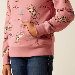 Girls' 1/4 zip sweatshirt Ariat Bronc Scene image-2