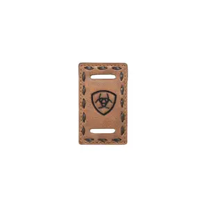 Leather scarf pin Ariat ADT Shield Logo image-0