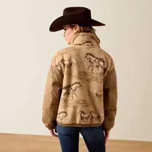 Damen wasserdichte Sherpa Jacke Ariat Blocked image-1