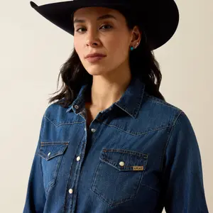 Women's long-sleeved denim shirt Ariat Farriday image-2
