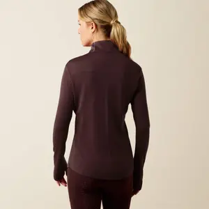Women's Long Sleeve ¼ Zip Base Layer Ariat Cheviot image-1