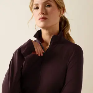 Women's Long Sleeve ¼ Zip Base Layer Ariat Cheviot image-3