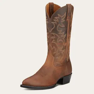 Leather western boots Ariat Heritage R Toe image-1
