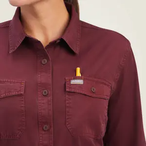Arbeitshemd aus gewaschenem Twill, Damen Ariat Rebar image-2