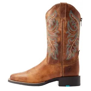 Women's western boots with a zip at the back Ariat Round Up