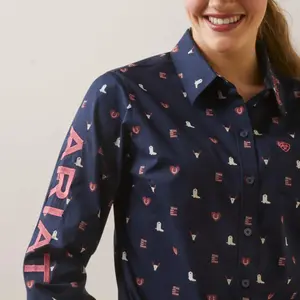 Women's long sleeve shirt Ariat Team Kirby Stretch image-3
